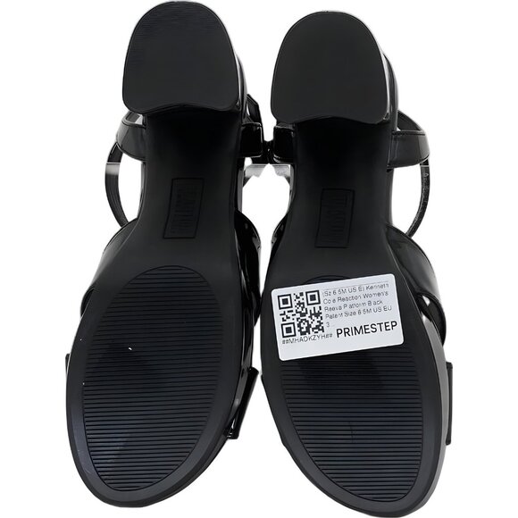 Kenneth Cole Reaction Reeva Black Patent Platform Heeled Sandals US 6.5M EU 37 - Picture 6 of 6